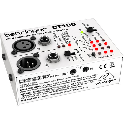 Testeador P/ Cables de Sonido CT100 Behringer
