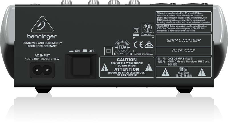 Consola Behringer Xenyx QX602 MP3