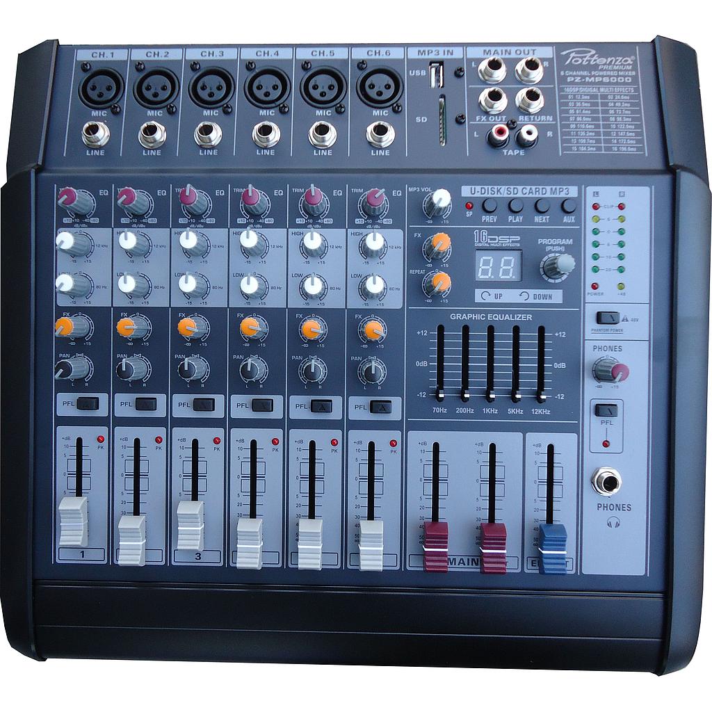 Consola Potenza 6 canales