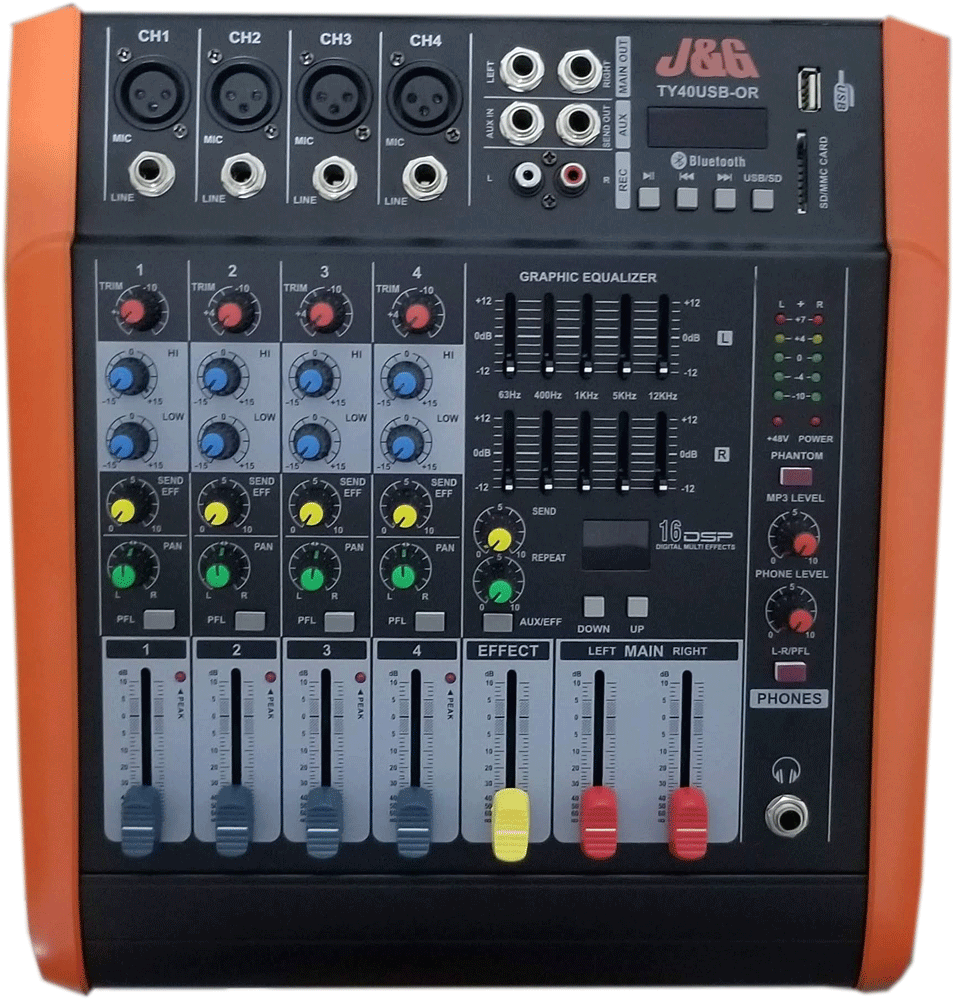 Consola Amplificada  JyG TY40USB-OR