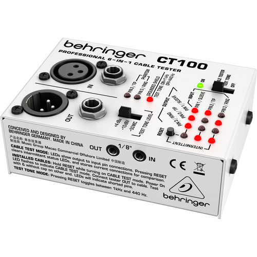 Testeador P/ Cables de Sonido CT100 Behringer