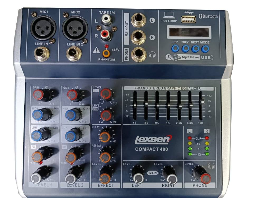 Consola Lexen 2 Canales Amplificada  COMPACT400