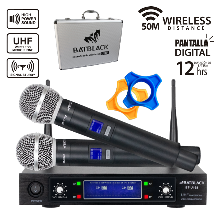 Microfono Inalambrico BatBlack BT-U168