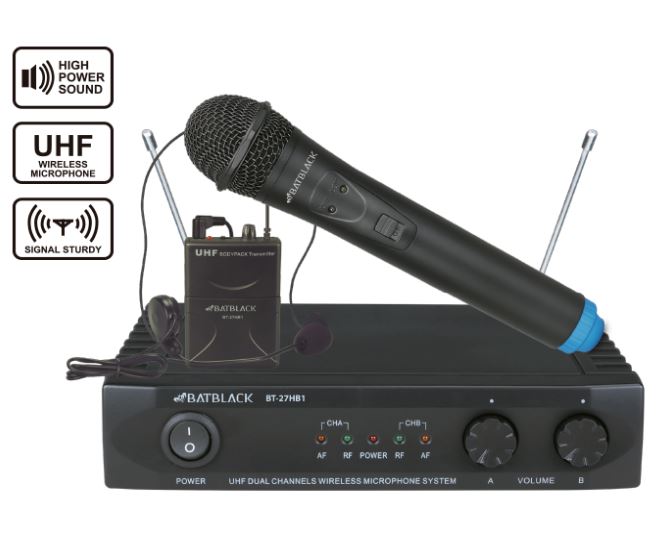 Microfono Inalambrico BatBlack BT-27HB1