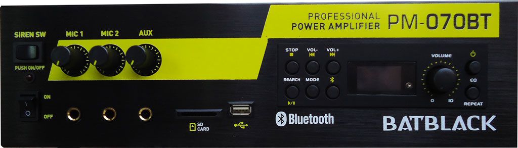 Amplificador Batblack PM-070BT 60W